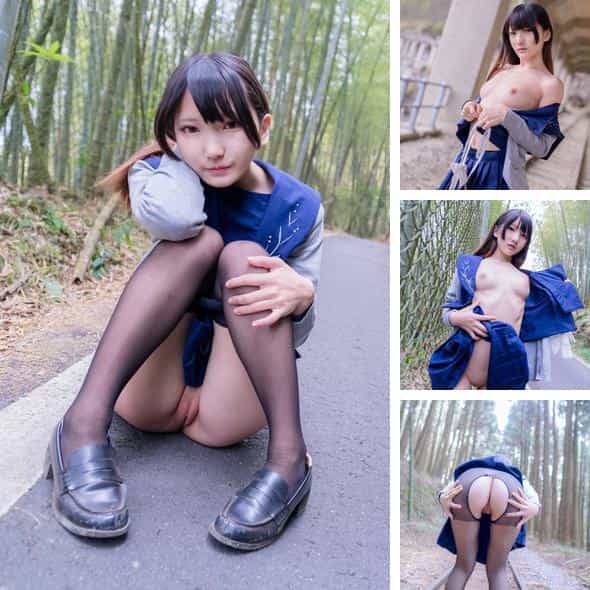 School girl in the bamboo forest[VIP]- (74P)